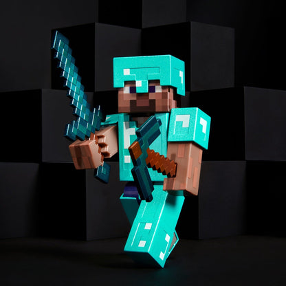 Minecraft Diamond Level Steve Collector Action Figure - Mô Hình Nhân Vật Sưu Tập Chính Hãng Mattel - Góc nhìn khác 3