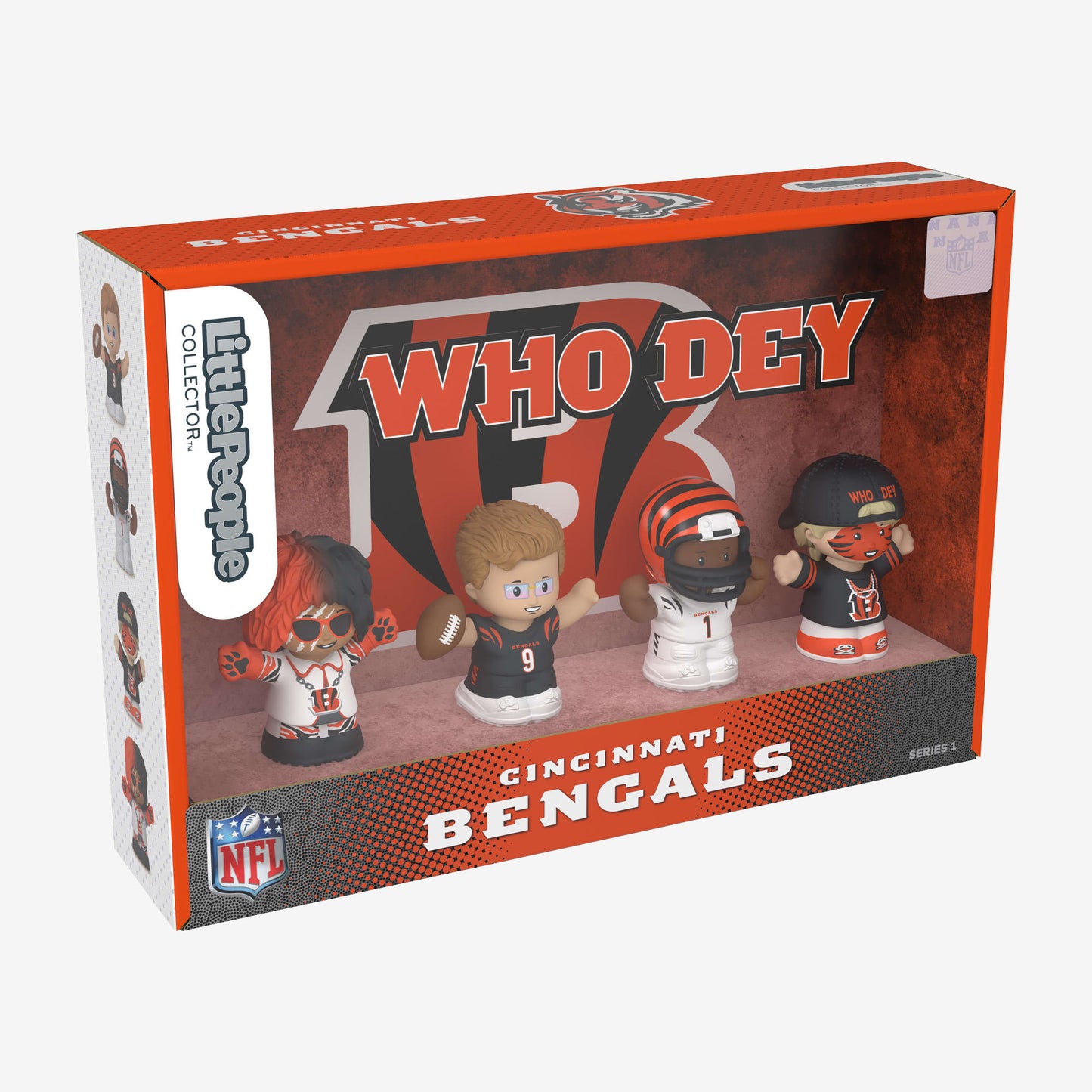 Little People Collector x NFL Cincinnati Bengals Set - Bộ Mô Hình Nhân Vật Thể Thao NFL - Mattel Little People Collector - ản