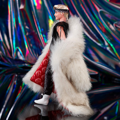 Ken Doll in Faux Fur Coat and Black Fringe Vest – Barbie The Movie - Búp Bê Sưu Tầm Cao Cấp Barbie Signature HRF31 - Hình ảnh bổ sung 4