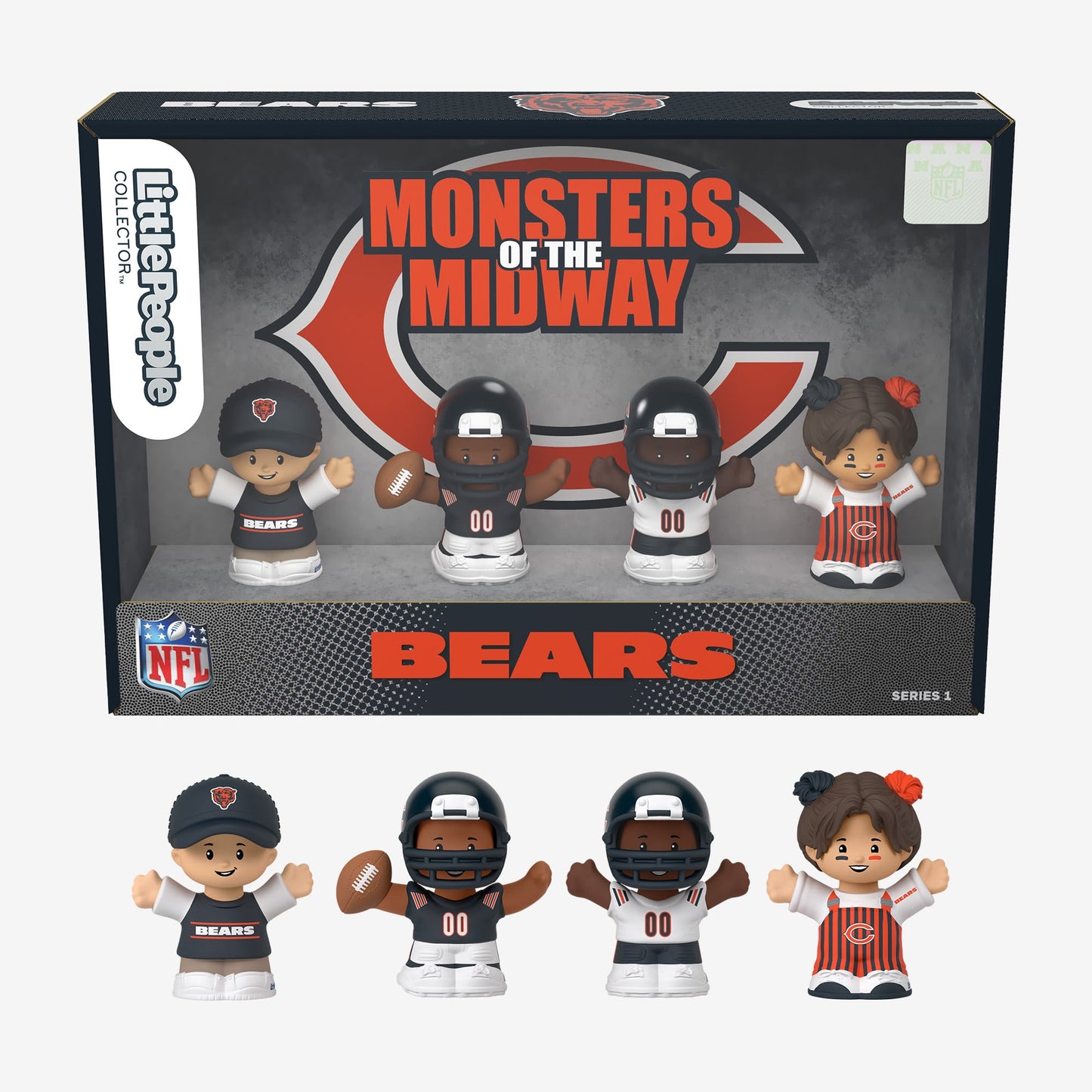 Little People Collector x NFL Chicago Bears Set - Bộ Figure Sưu Tầm Bóng Bầu Dục - Mattel - Hình ảnh bổ sung 4
