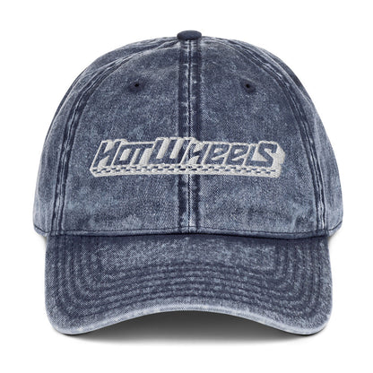 Hot Wheels Checked Logo Blue Denim Dad Hat