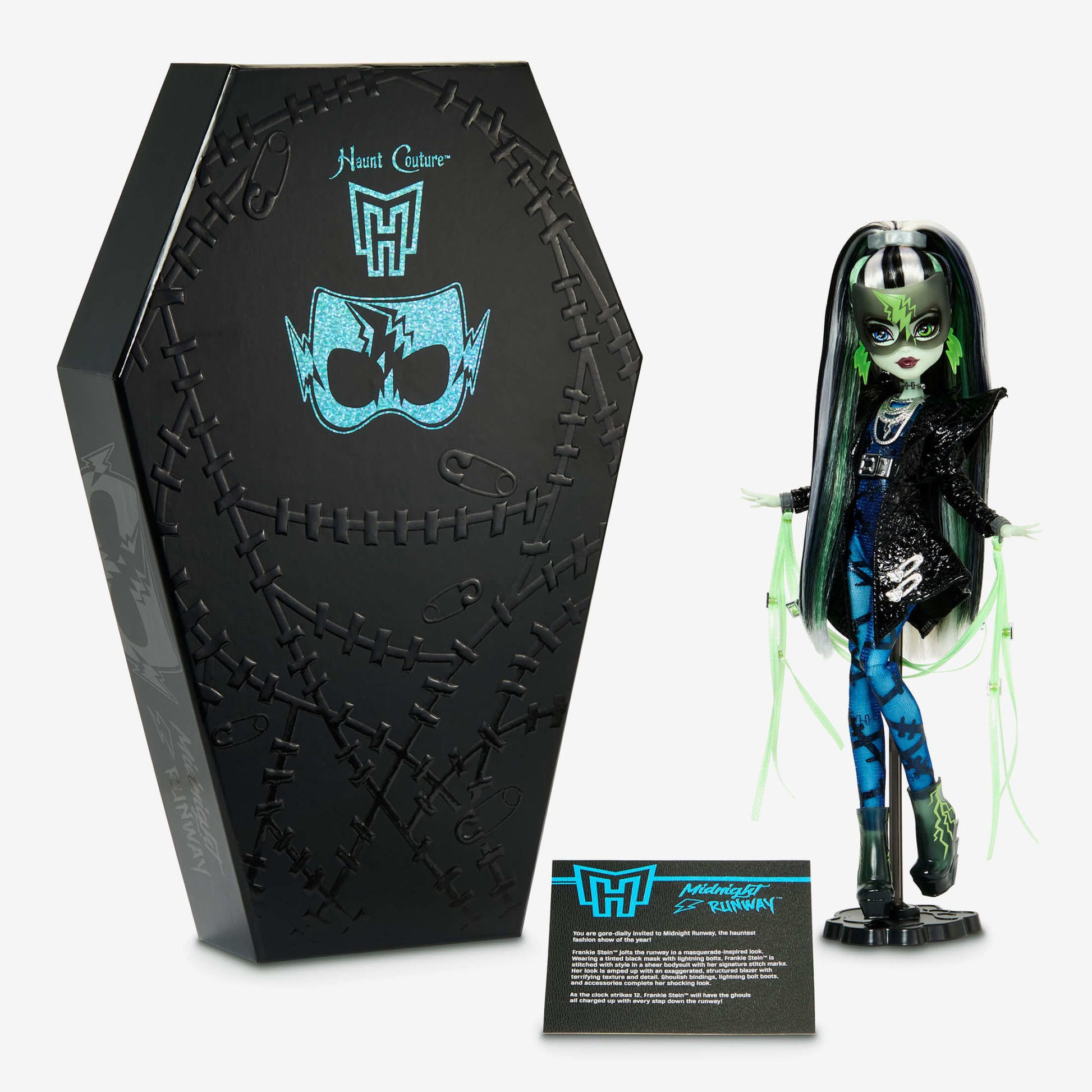 Monster High Haunt Couture Midnight Runway Frankie Stein Doll - Búp Bê Sưu Tầm Cao Cấp Mattel Creations HKY81 - Hình ảnh bổ sung 5