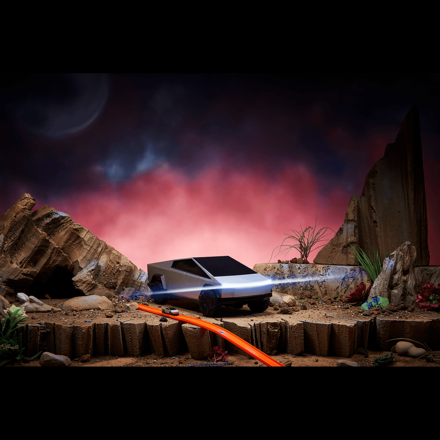 1:64 Hot Wheels R/C Cybertruck Xe Điều Khiển Từ Xa Tesla Hot Wheels Mattel