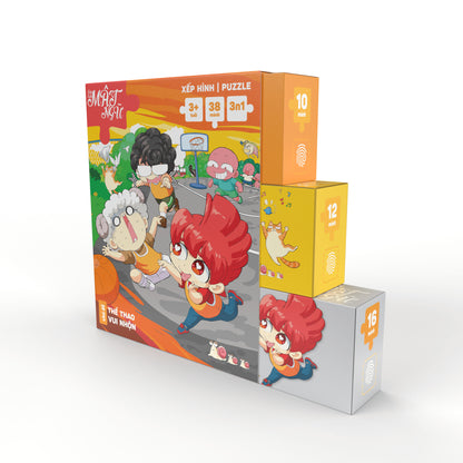 Xếp Hình Puzzle Mato Nhiều Cấp Độ - Đồ Chơi Trí Tuệ Lớp Học Mật Ngữ - Board Game VN - Hình ảnh bổ sung 9