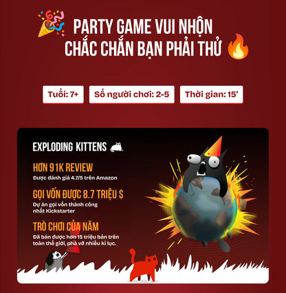 Exploding Kittens (Mèo nổ) - Board Game Thẻ Bài Chính Hãng - Board Game VN - Hình ảnh bổ sung 8