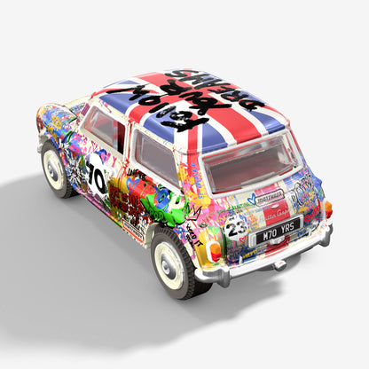Matchbox x Mr Brainwash 1964 Austin Mini Cooper S Mô Hình Xe Die-cast Nghệ Thuật Matchbox - Góc nhìn khác 3