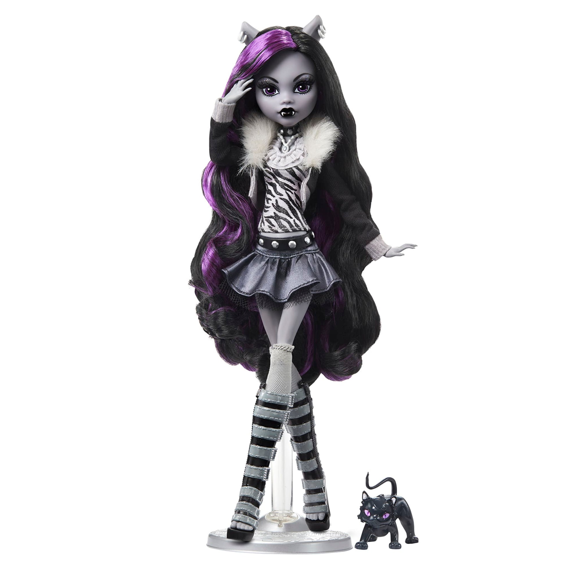Monster High Reel Drama Clawdeen Wolf Doll - Búp Bê Sưu Tầm Bản Đen Trắng - Mattel HKN28 - Hình ảnh sản phẩm