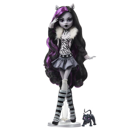 Monster High Reel Drama Clawdeen Wolf Doll - Búp Bê Sưu Tầm Bản Đen Trắng - Mattel HKN28 - Hình ảnh sản phẩm