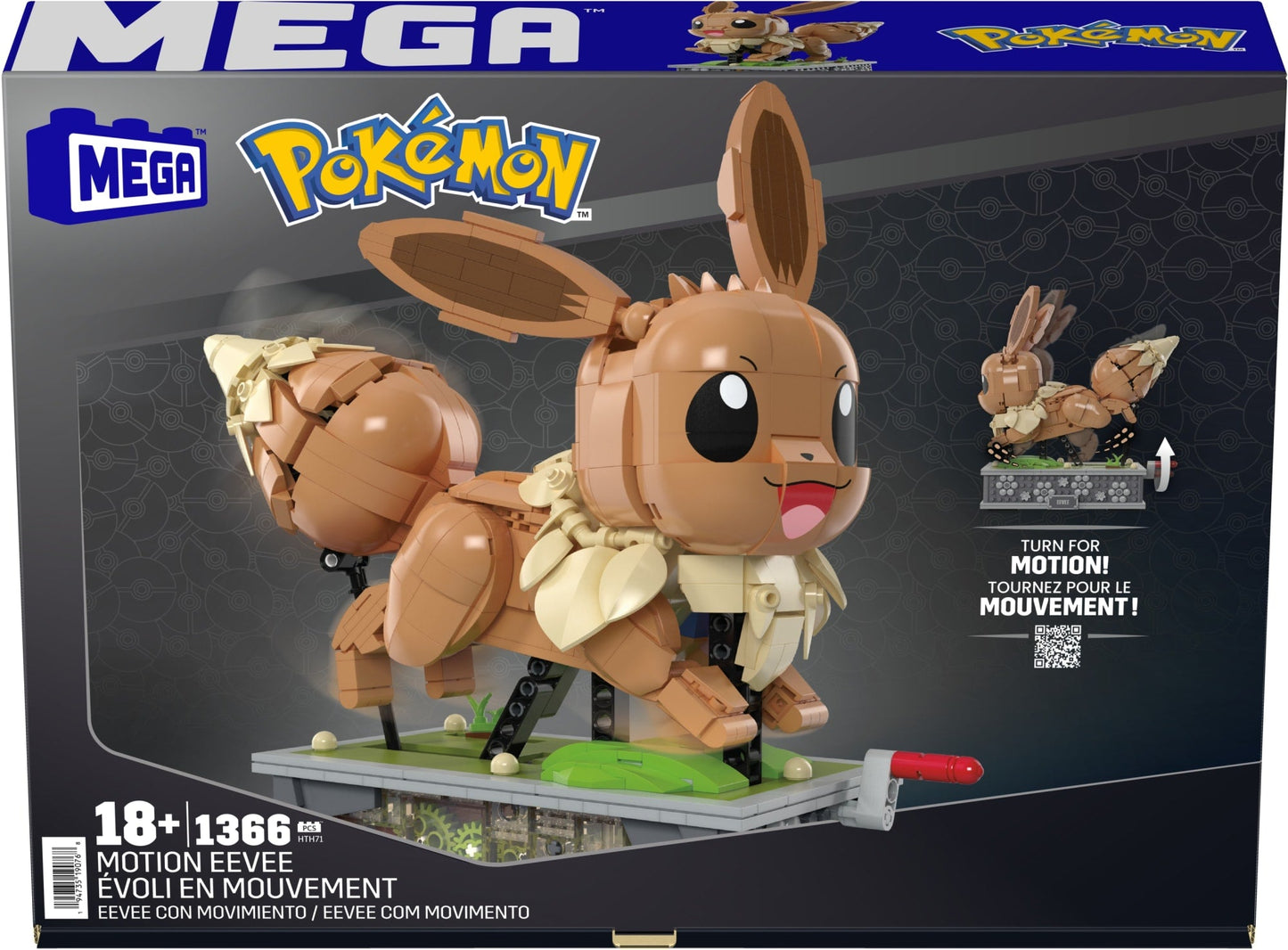 MEGA Pokémon Motion Eevee Building Set - Bộ lắp ráp mô hình chuyển động - MEGA Mattel