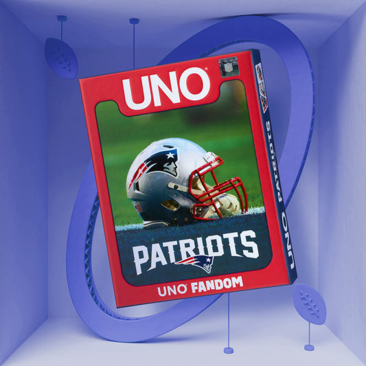 UNO Fandom NFL New England Patriots Game Deck - Bộ Bài Thẻ Bài Thể Thao Mattel Creations - Hình ảnh sản phẩm