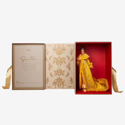 Guo Pei Barbie Doll Wearing Golden-Yellow Gown - Búp bê Sưu tầm Cao cấp Barbie Signature