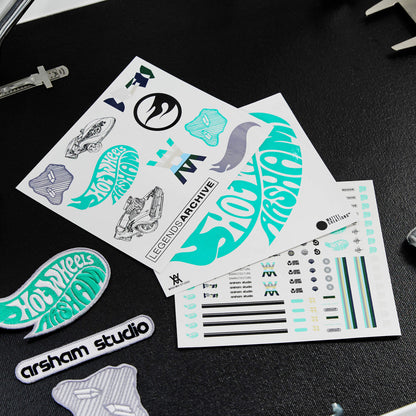 Hot Wheels x Daniel Arsham Patches & Sticker Set - Bộ Huy Hiệu Và Nhãn Dán Sưu Tầm - Hot Wheels - Hình ảnh sản phẩm