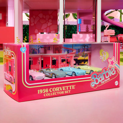 Barbie The Movie Hot Wheels Corvette 4-Pack Bộ 4 Xe Mô Hình Corvette Tỷ Lệ 1:64 Mattel Creations HRL24 - Hình ảnh bổ sung 4
