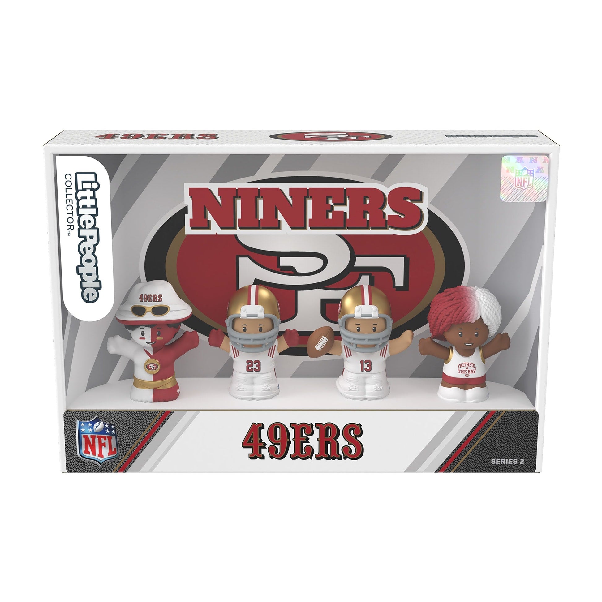 Little People Collector San Francisco 49ers Alternate Jersey Figure Set - Bộ mô hình cầu thủ NFL - Mattel Creations HVH14 - Hình ảnh bổ sung 6