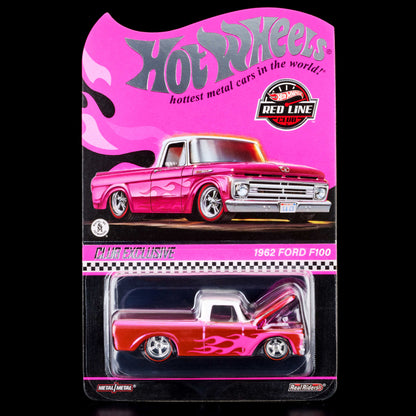 RLC Exclusive Pink Edition 1962 Ford F100 Xe Mô Hình Hot Wheels Red Line Club