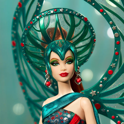 Bob Mackie Holiday Angel Barbie Doll - Búp Bê Barbie Sưu Tầm Cao Cấp - Barbie Signature HRM70 - Góc nhìn khác 3