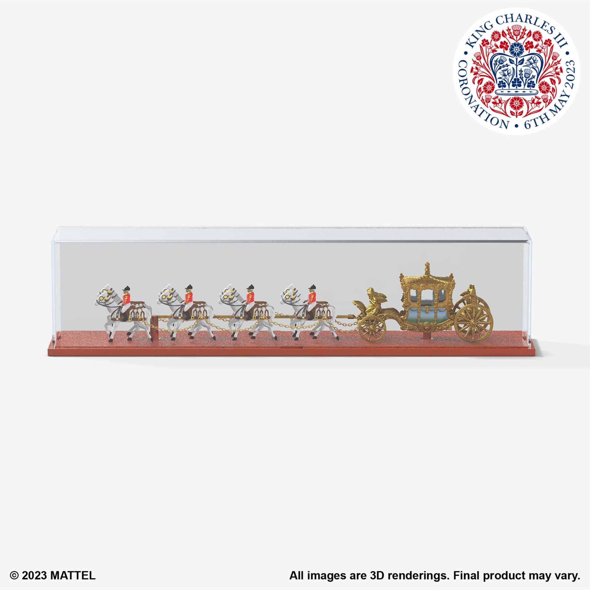 Matchbox Collectors Coronation Gold State Coach Mô Hình Xe Kéo Hoàng Gia Anh Phiên Bản Đặc Biệt Matchbox HWJ96 Matchbox - ảnh