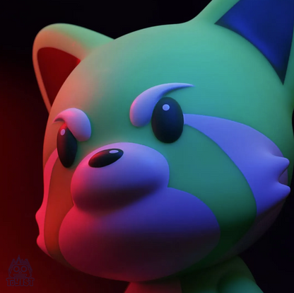 KISS LAND GREEN BY THE WEEKND - Mô Hình Art Toy Cao Cấp - Super Plastic - Góc nhìn khác 3