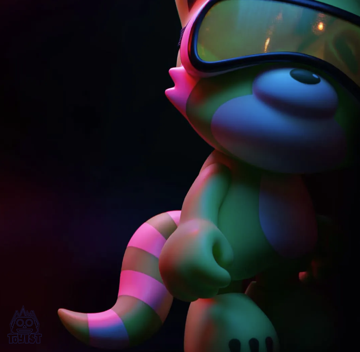 KISS LAND GREEN BY THE WEEKND - Mô Hình Art Toy Cao Cấp - Super Plastic - Hình ảnh chi tiết 2