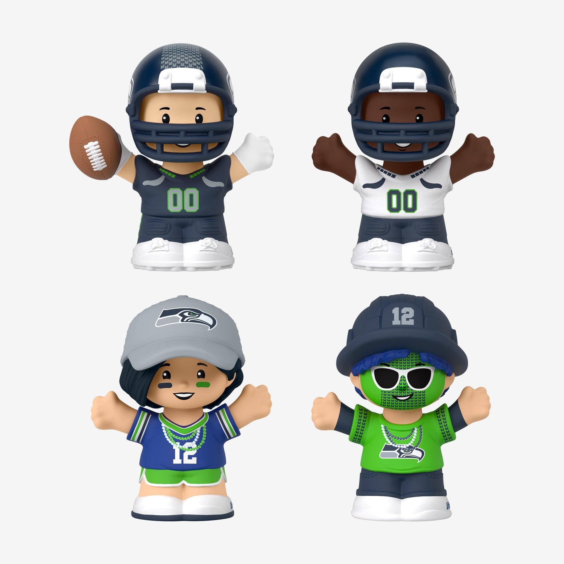 Little People Collector x NFL Seattle Seahawks Set - Bộ Mô Hình Sưu Tầm Thể Thao - Mattel - Hình ảnh bổ sung 4