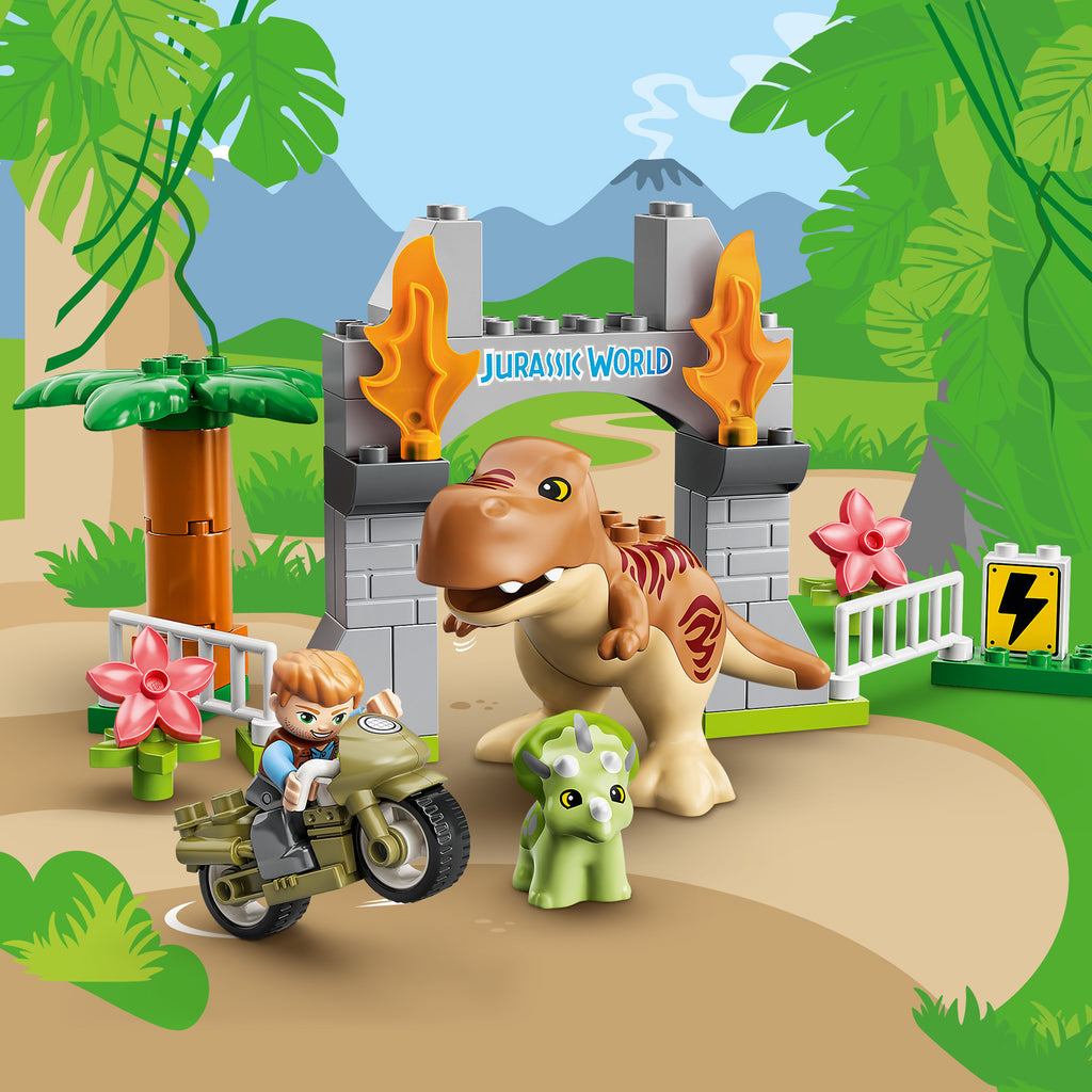 LEGO® DUPLO™ T. rex and Triceratops Dinosaur Breakout - Đồ chơi lắp ráp khủng long LEGO 10939 LEGO - ảnh 2 - Lego