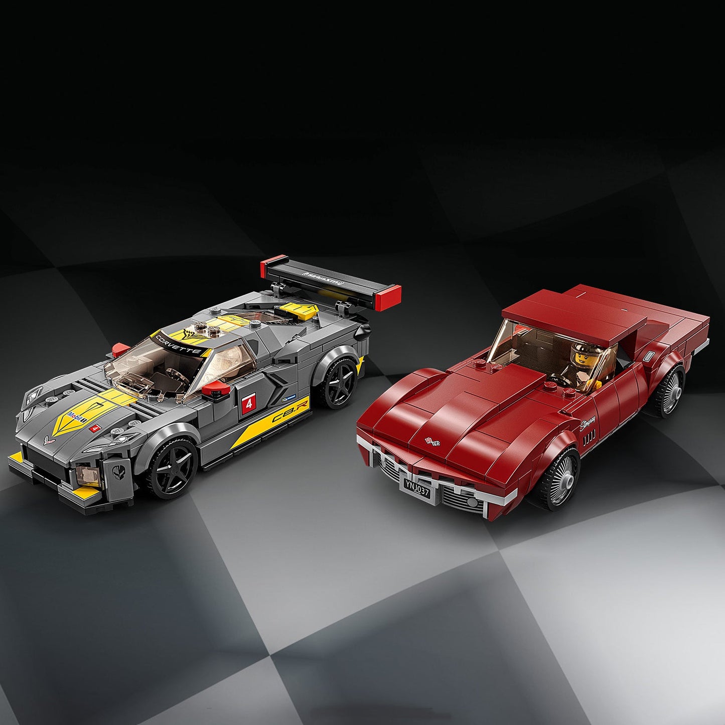 LEGO® Speed Champions Chevrolet Corvette C8.R Race Car and 1968 Chevrolet Corvette - Bộ Đồ Chơi Lắp Ráp Xe Đua 512 Chi Tiết -