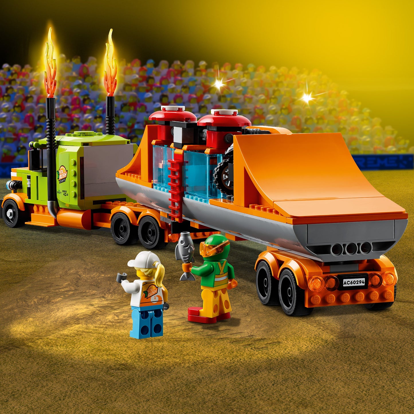 LEGO® City Stunt Show Truck Xe Tải Biểu Diễn Mô Tô Mạo Hiểm 60294 LEGO - ảnh 6 - LEGO City