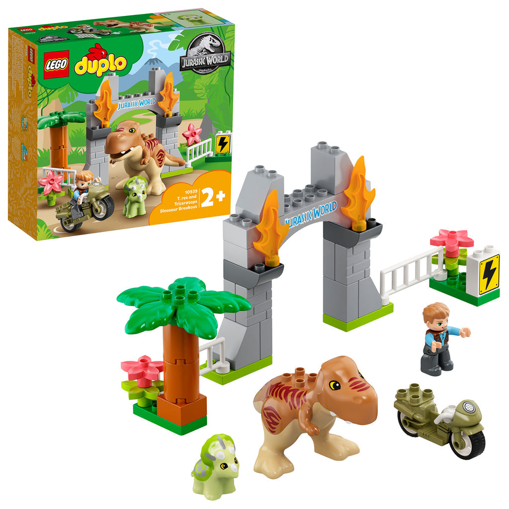 LEGO® DUPLO™ T. rex and Triceratops Dinosaur Breakout - Đồ chơi lắp ráp khủng long LEGO 10939 LEGO - ảnh 3 - Lego