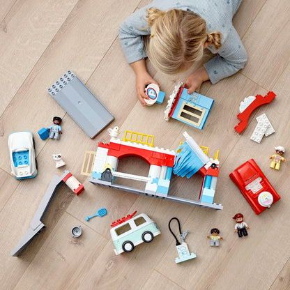 LEGO® DUPLO™ Parking Garage and Car Wash - Bộ Đồ Chơi Gara Đỗ Xe và Trạm Rửa Xe - LEGO 10948