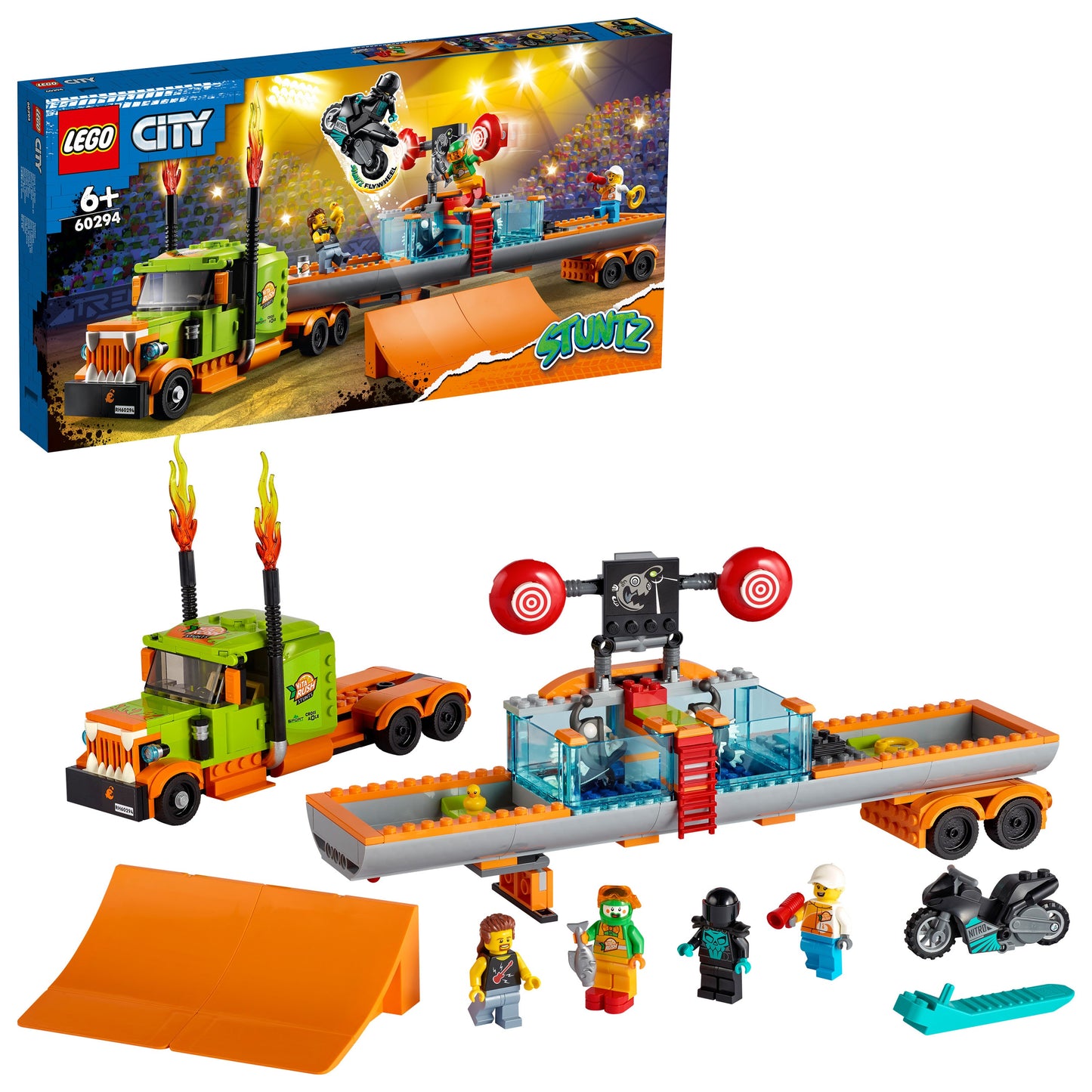 LEGO® City Stunt Show Truck Xe Tải Biểu Diễn Mô Tô Mạo Hiểm 60294