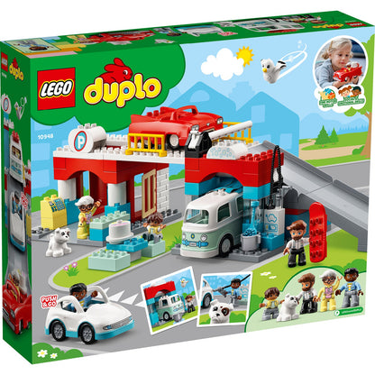 LEGO® DUPLO™ Parking Garage and Car Wash - Bộ Đồ Chơi Gara Đỗ Xe và Trạm Rửa Xe - LEGO 10948 - Hình ảnh sản phẩm