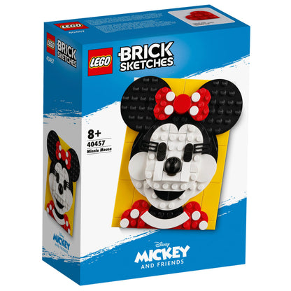 LEGO® Brick Sketches™ Minnie Mouse - Chân dung 3D Disney - LEGO 40457 - Hình ảnh sản phẩm