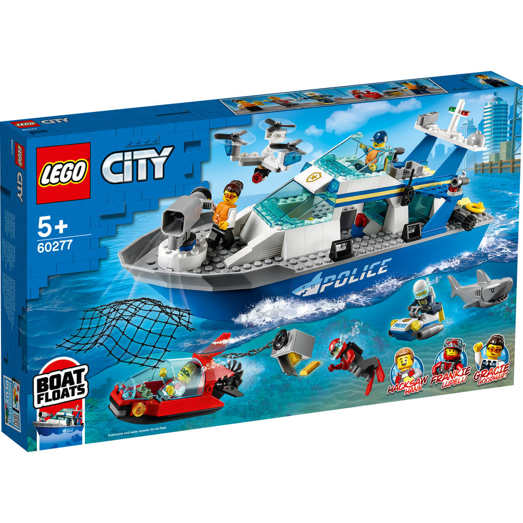 LEGO® City Police Patrol Boat - Tàu Tuần Tra Cảnh Sát Đồ Chơi Lắp Ráp - LEGO 60277 - Hình ảnh sản phẩm