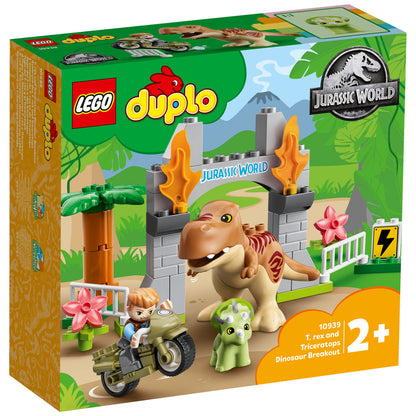 LEGO® DUPLO™ T. rex and Triceratops Dinosaur Breakout - Đồ chơi lắp ráp khủng long LEGO 10939 - Hình ảnh sản phẩm