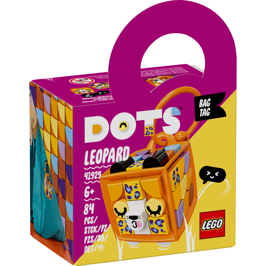 LEGO® DOTS™ Bag Tag Leopard - Thẻ Đeo Túi Hình Báo Cá Tính - LEGO 41929 - Hình ảnh sản phẩm