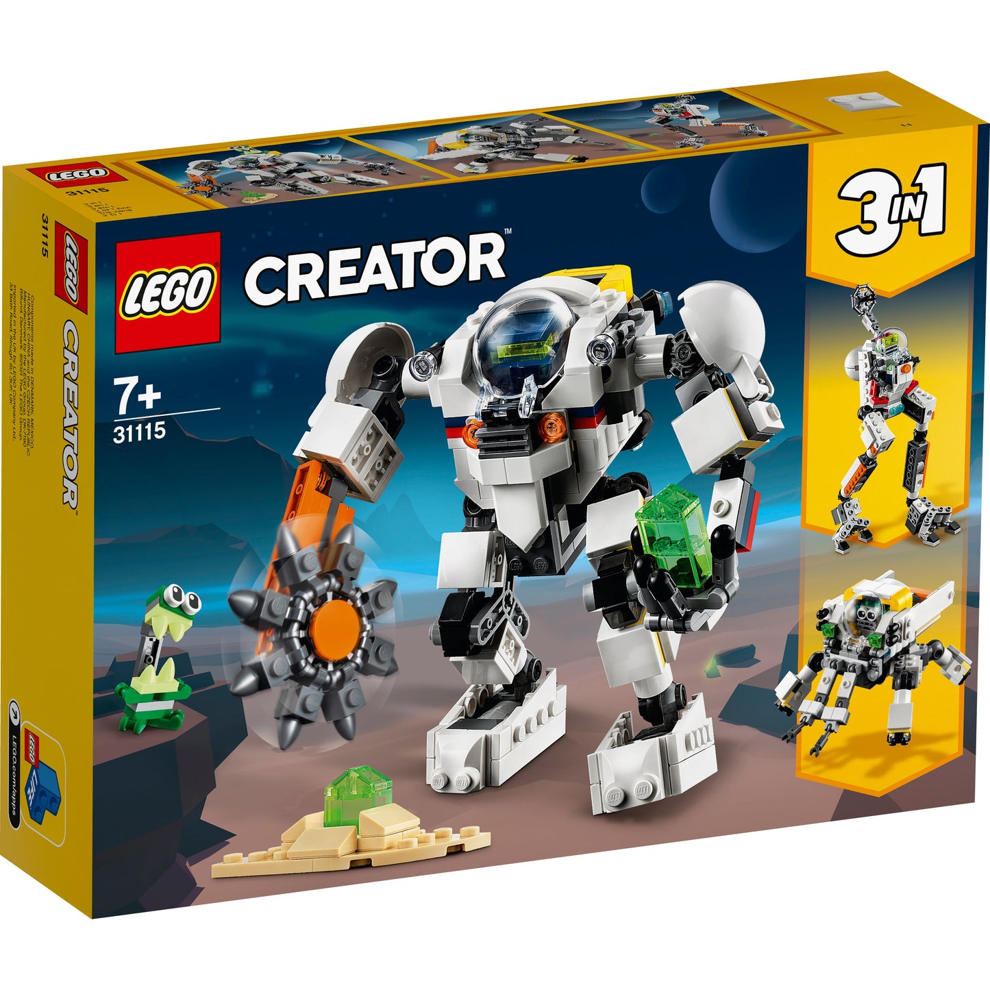 LEGO® Creator 3-in-1 Space Mining Mech - Robot Khai Thác Vũ Trụ 3 trong 1 LEGO 31115 - Hình ảnh sản phẩm