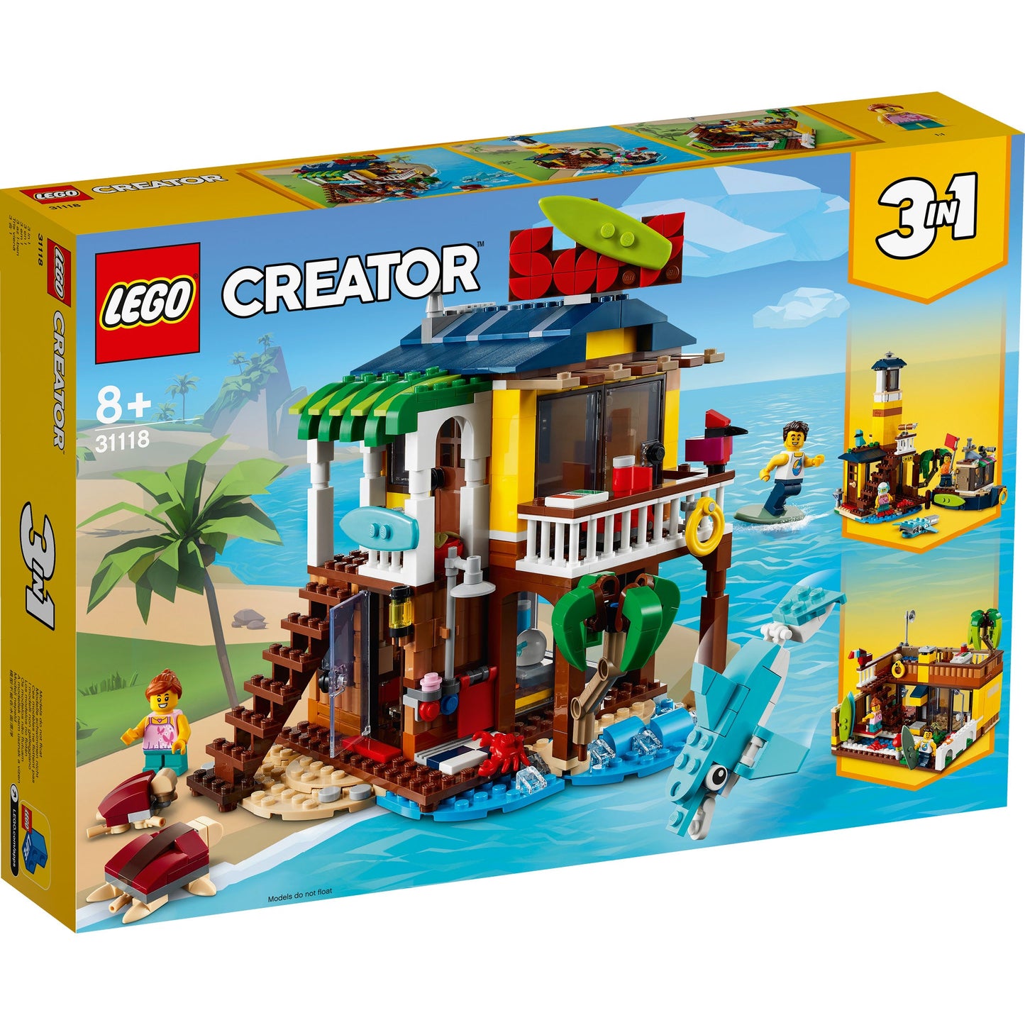 LEGO® Creator 3-in-1 Surfer Beach House - Đồ Chơi Lắp Ráp Nhà Nghỉ Bên Bờ Biển 31118 - Hình ảnh sản phẩm