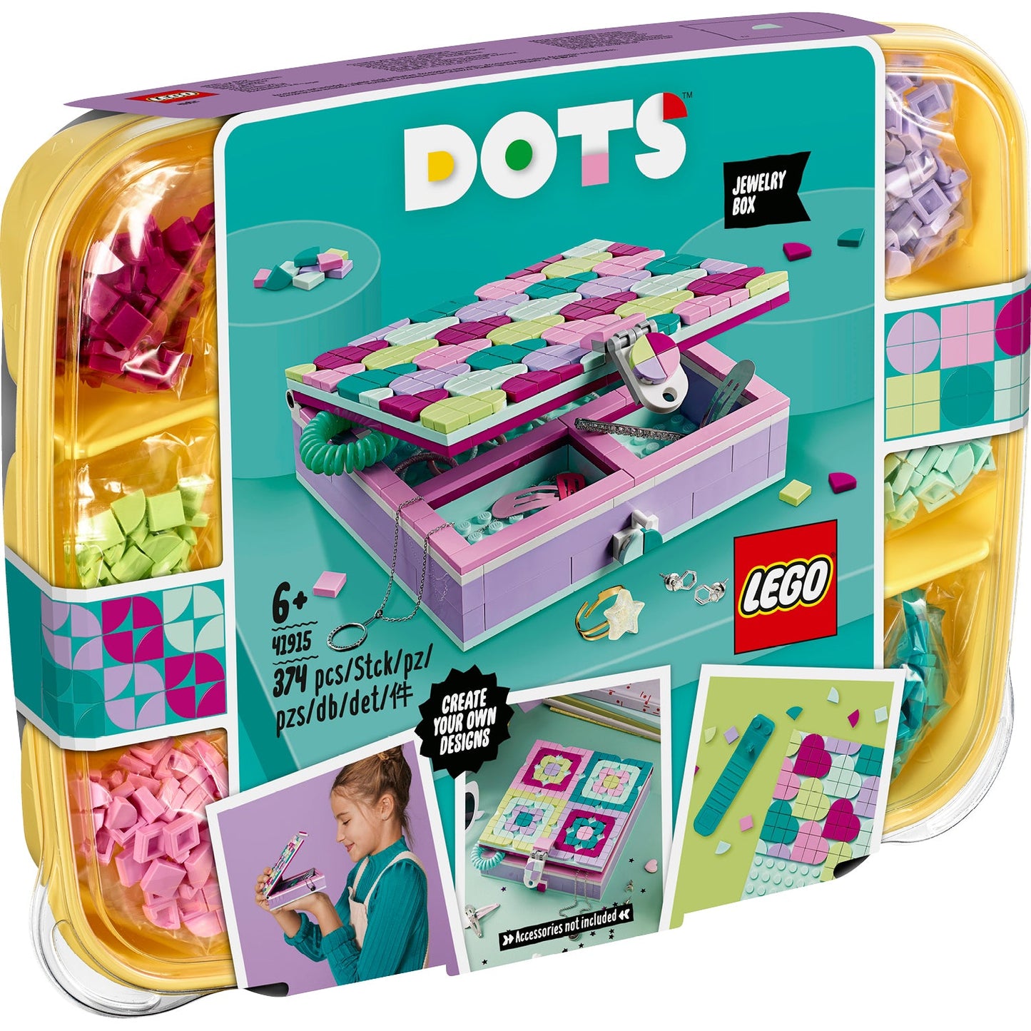LEGO® DOTS™ Jewelry Box - Hộp Đựng Trang Sức DIY - LEGO 41915 - Hình ảnh sản phẩm