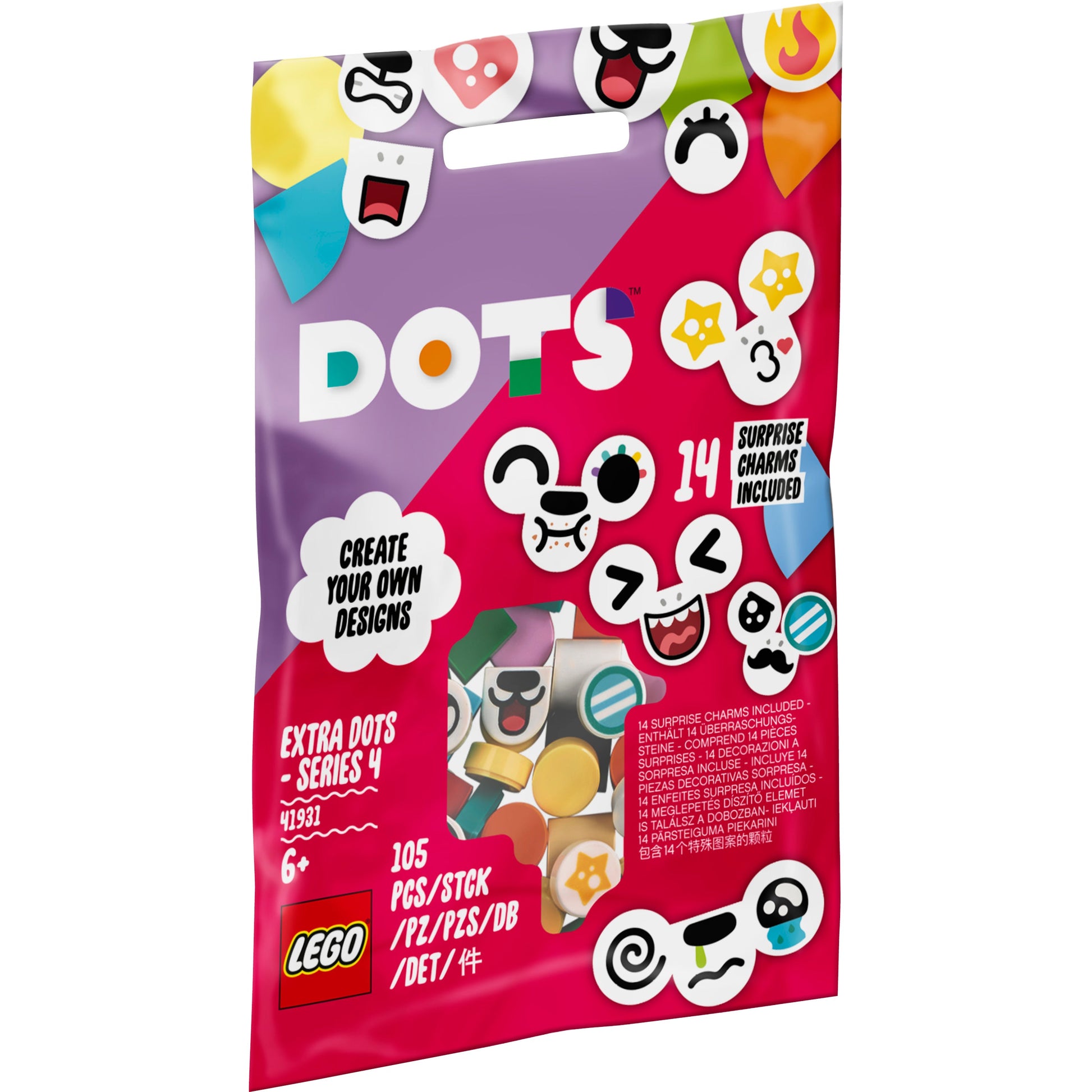 LEGO® DOTS™ Extra Dots - Series 4 Mảnh Ghép Sáng Tạo Động Vật LEGO 41931 - Hình ảnh sản phẩm