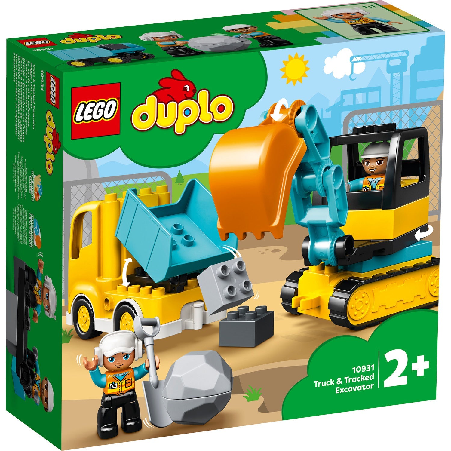 LEGO® DUPLO™ Truck & Tracked Excavator - Đồ Chơi Xe Tải Và Máy Xúc Công Trường - LEGO 10931 - Hình ảnh sản phẩm