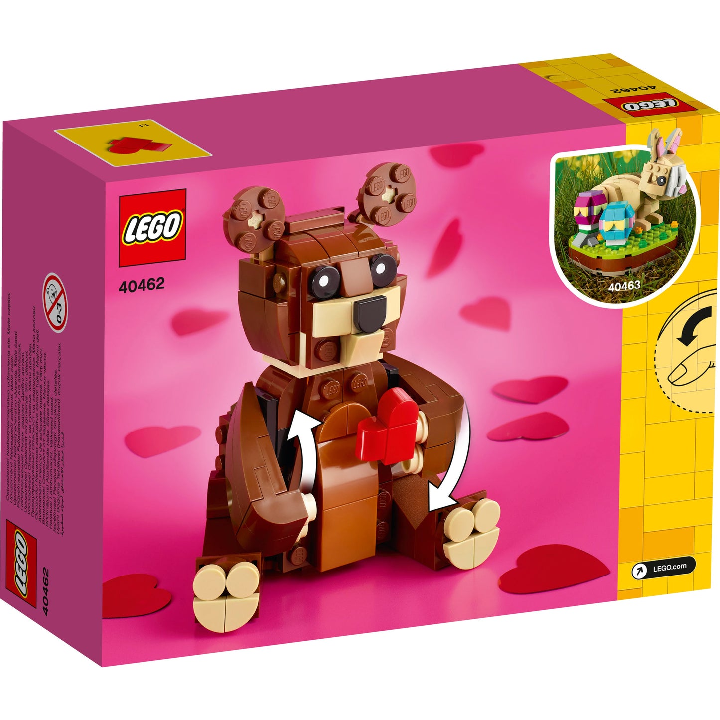 LEGO® Valentines Brown Bear - Đồ Chơi Lắp Ráp Gấu Nâu Tình Yêu - LEGO 40462 LEGO - ảnh 2 - Lego
