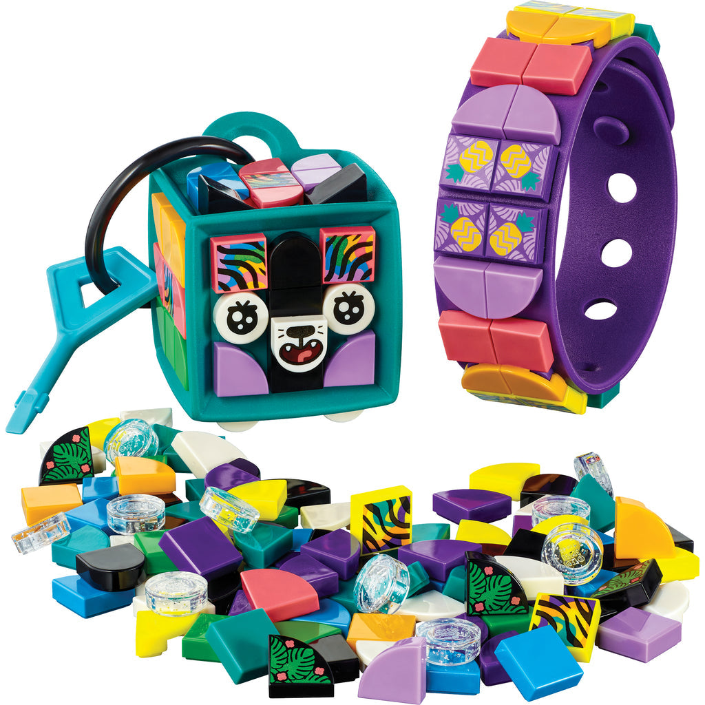 LEGO® DOTS™ Neon Tiger Bracelet & Bag Tag (41945) - Đồ Chơi Thủ Công Sáng Tạo LEGO - Hình ảnh chi tiết 2