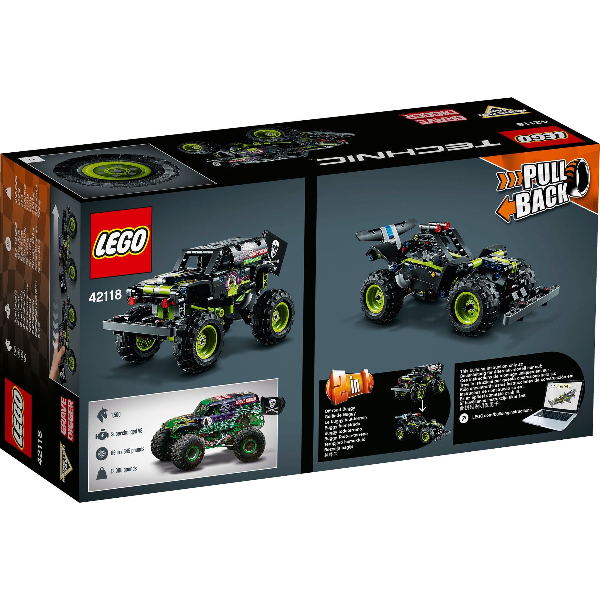 LEGO® Technic™ Monster Jam Grave Digger® - Đồ Chơi Lắp Ráp Xe Tải Quái Vật 42118 LEGO - ảnh 6 - Lego Technic