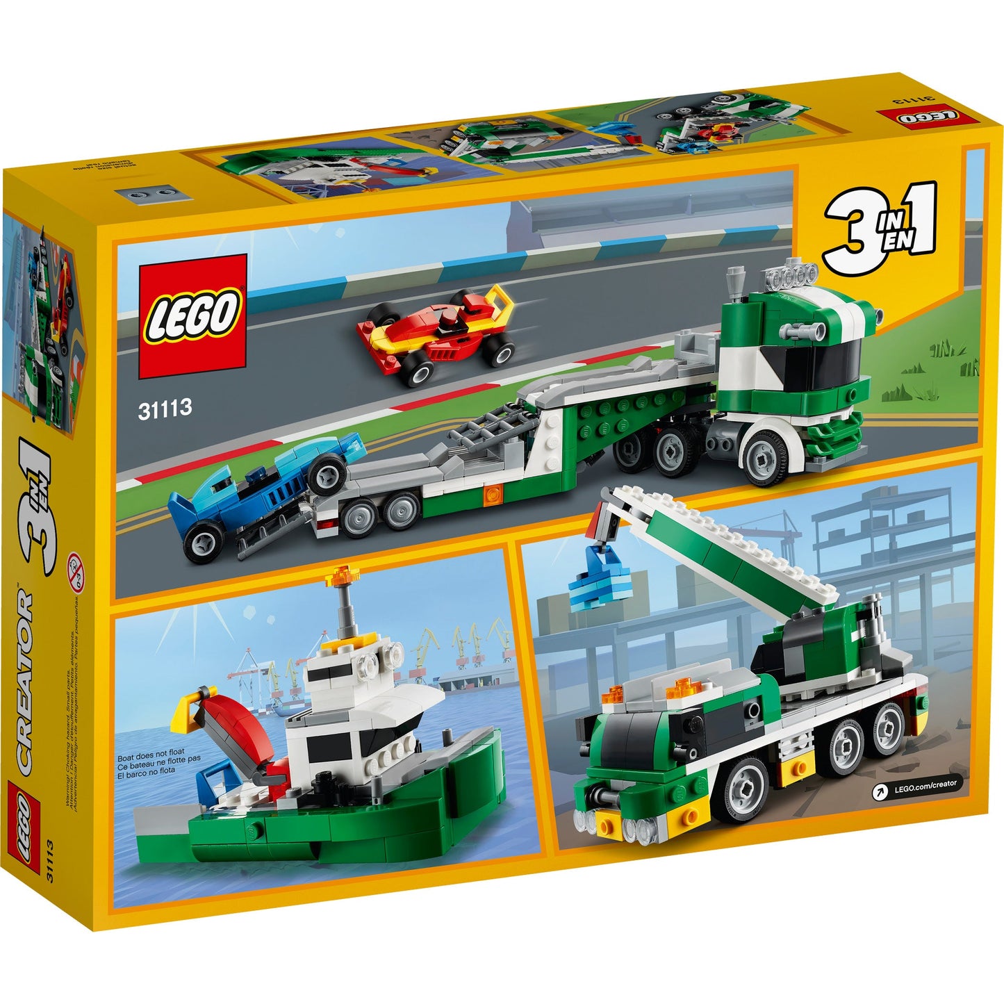 LEGO® Creator 3-in-1 Race Car Transporter - Đồ Chơi Lắp Ráp Xe Vận Chuyển Đua Xe 3 trong 1 - LEGO 31113 LEGO - LEGO Creator 3