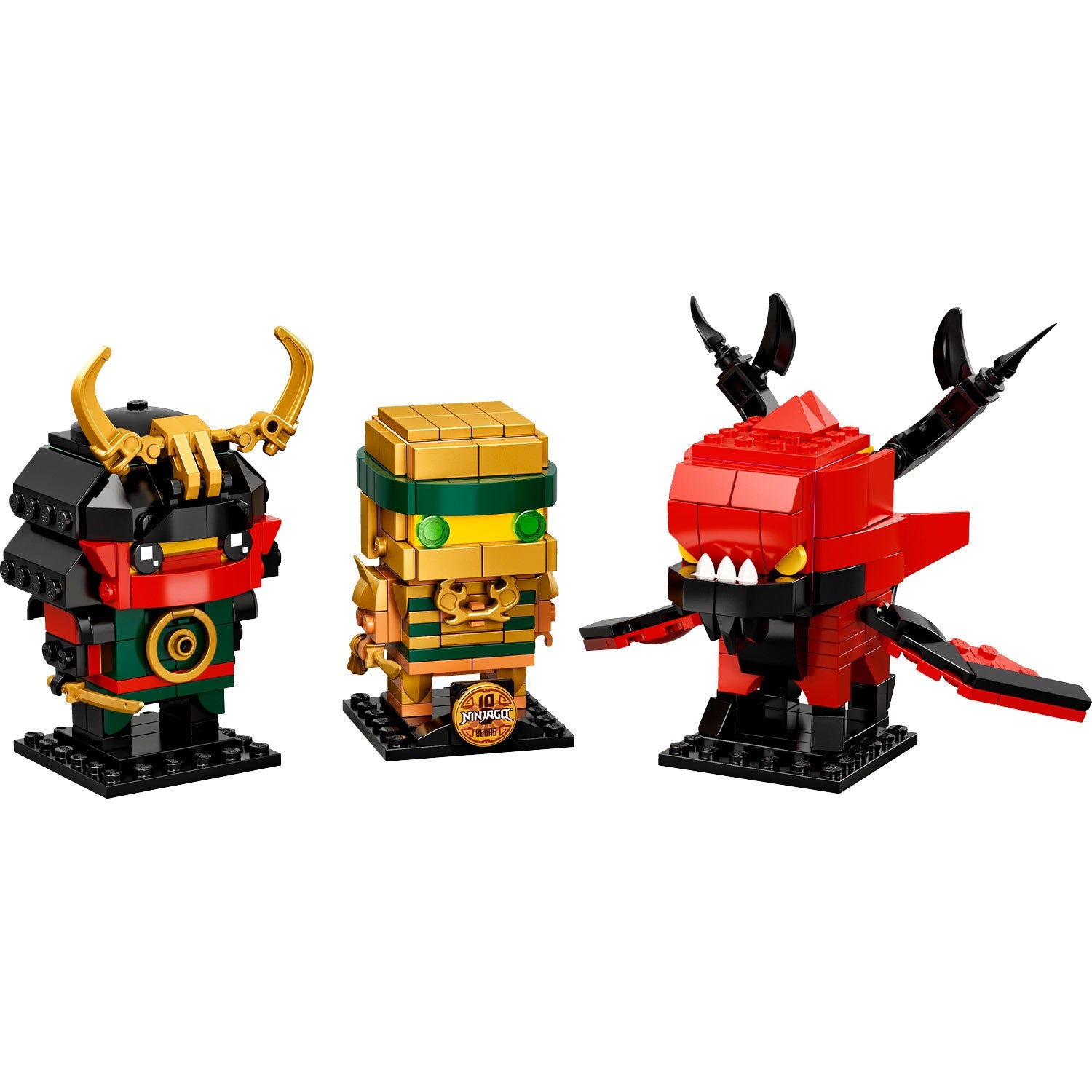 LEGO® BrickHeadz™ NINJAGO® 10 - Bộ Lắp Ráp 3 Nhân Vật Kỷ Niệm 10 Năm LEGO 40490 - Hình ảnh chi tiết 2