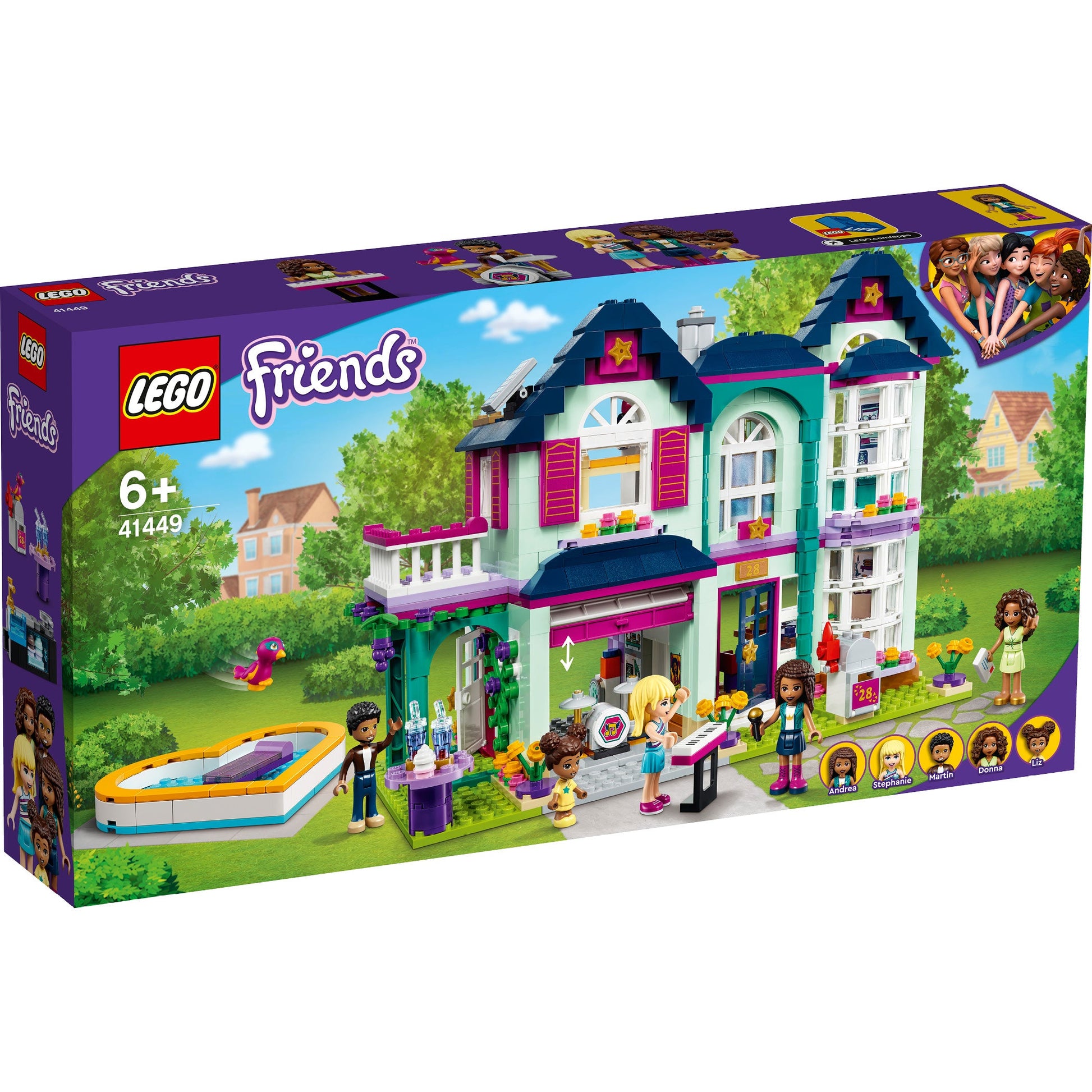 LEGO® Friends™ Andreas Family House - Đồ Chơi Lắp Ráp Nhà Của Gia Đình Andrea - LEGO 41449 - Hình ảnh chi tiết 2