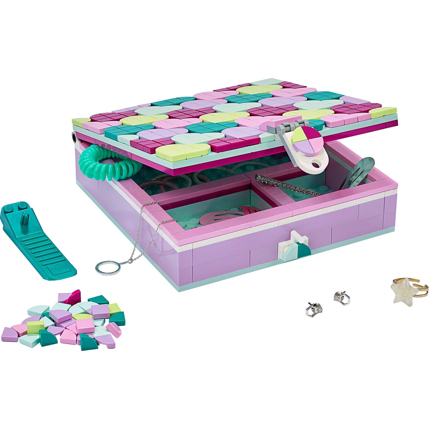 LEGO® DOTS™ Jewelry Box - Hộp Đựng Trang Sức DIY - LEGO 41915 - Hình ảnh chi tiết 2