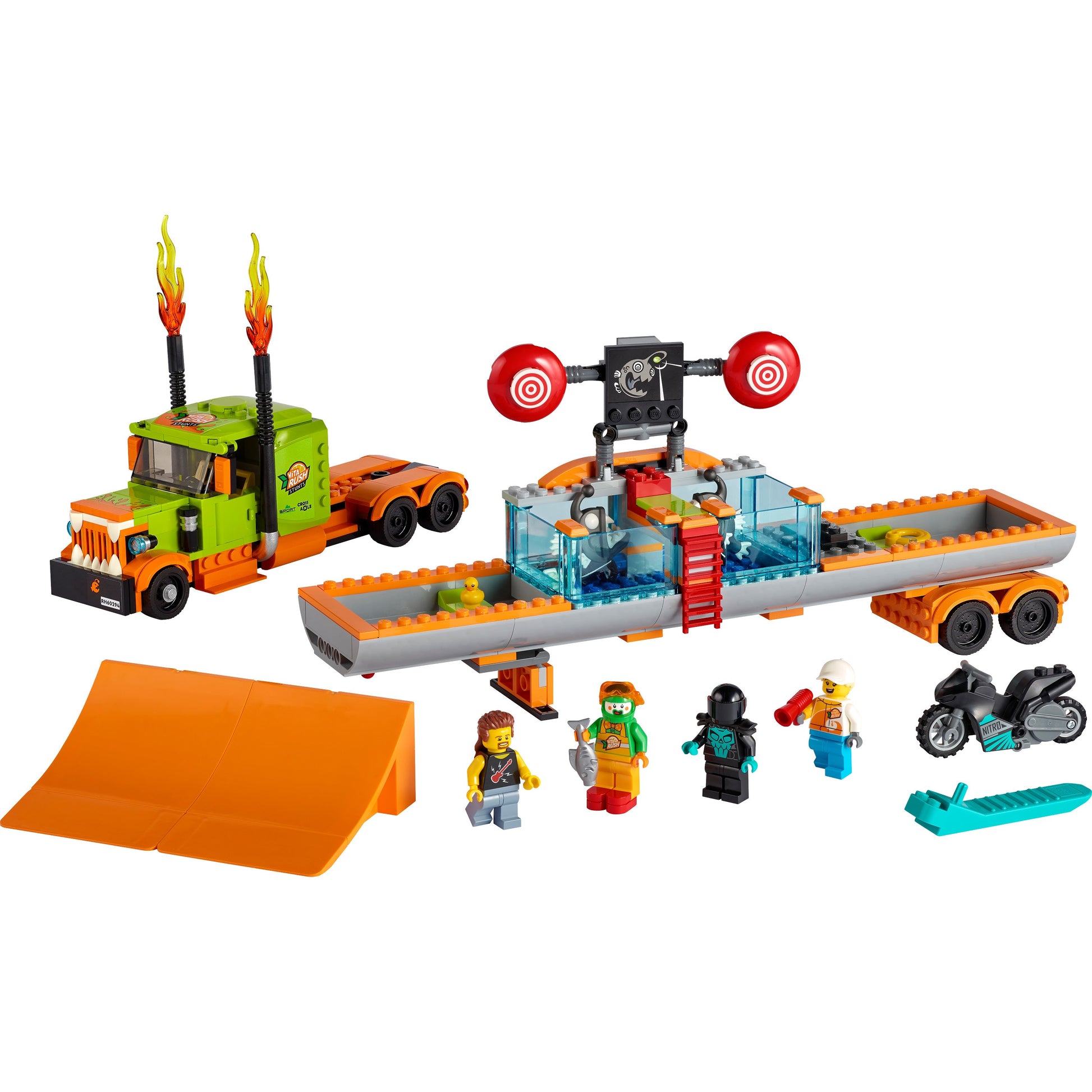 LEGO® City Stunt Show Truck Xe Tải Biểu Diễn Mô Tô Mạo Hiểm 60294 - Hình ảnh chi tiết 2
