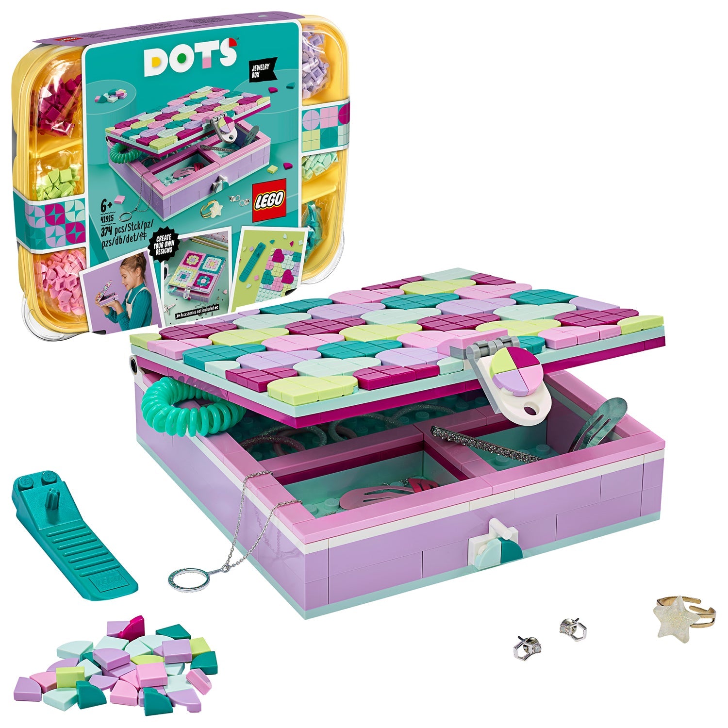 LEGO® DOTS™ Jewelry Box - Hộp Đựng Trang Sức DIY - LEGO 41915 LEGO - ảnh 2 - LEGO DOTS