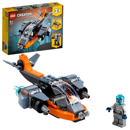 LEGO® Creator 3-in-1 Cyber Drone Đồ chơi lắp ráp Không gian 3 trong 1 (31111) - Hình ảnh bổ sung 9